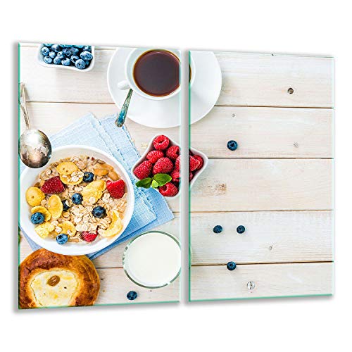 QTA | Herdabdeckplatten Set 2x30x52 cm Ceranfeld Abdeckung Glas Spritzschutz Abdeckplatte Glasplatte Herd Ceranfeldabdeckung Kaffe Holz Obst QTA | Herdabdeckplatten Set 2x30x52 cm Ceranfeld Abdeckung Glas Spritzschutz Abdeckplatte Glasplatte Herd Ceranfeldabdeckung Kaffe Holz Obst von QTA