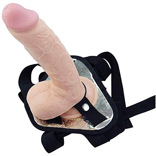 QTCD Deluxe Strap-On Dildo Mit Verstellbarem Nylon Gurt (S-XXL), Lesben Masturbieren SM Sexspielzeug Mit Harness, Umschnall-Dildo von QTCD