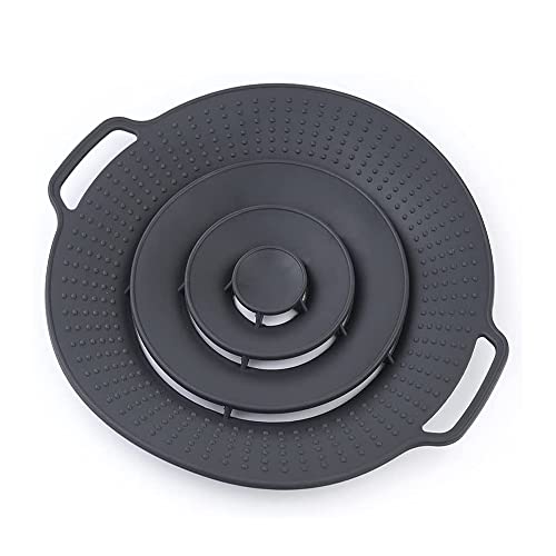 Topfdeckel Spill Stopper Deckel - Verdicken Sie Silikon-Überkochschutz, FDA Food Grade Stopper Deckeldeckel für Töpfe und Pfannen, BPA-freier Instant-Topfdeckel, passend für Öffnungen von 6" bis 11.5 von QTECLOR