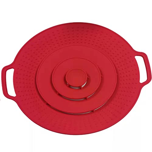 Topfdeckel Spill Stopper Deckel - Verdicken Sie Silikon-Überkochschutz, FDA Food Grade Stopper Deckeldeckel für Töpfe und Pfannen, BPA-freier Instant-Topfdeckel, passend für Öffnungen von 8" bis 11.5 von QTECLOR