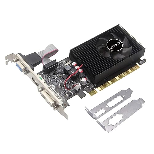 QTHREE GT 730 Grafikkarte, 4 GB, DDR3, 128-Bits, DVI-I/HDMI/VGA, Low Profile Computer GPU, PCI Express 2.0 x16, Desktop Video Card for Gaming PC, DirectX 11, unterstützt 2K QTHREE GT 730 Grafikkarte, 4 GB, DDR3, 128-Bits, DVI-I/HDMI/VGA, Low Profile Computer GPU, PCI Express 2.0 x16, Desktop Video Card for Gaming PC, DirectX 11, unterstützt 2K von QTHREE