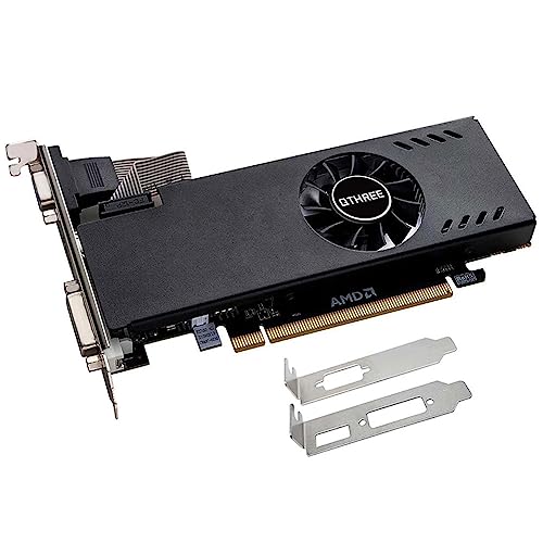 QTHREE Radeon RX 550 Low Profile Grafikkarte, 4GB GDDR5 128-bit, DVI-D, HDMI, VGA, PCI Express x8, Desktop Gaming Grafikkarte für PC, DirectX 12, Computer GPU QTHREE Radeon RX 550 Low Profile Grafikkarte, 4GB GDDR5 128-bit, DVI-D, HDMI, VGA, PCI Express x8, Desktop Gaming Grafikkarte für PC, DirectX 12, Computer GPU von QTHREE