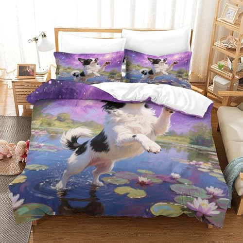 QTIVARLEN Chihuahua Bettbezug Set Bettwäsche Kinderbettwäsche Reißverschluss Mit Kissenbezug Betten Set Für Jugendliche Kinder Schlafzimmer Single（140x200cm） von QTIVARLEN