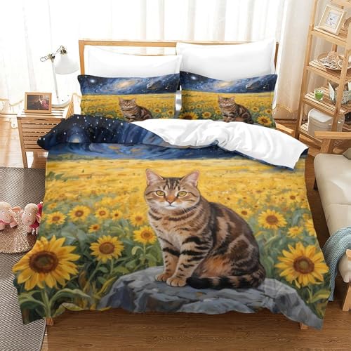 QTIVARLEN Chinesisch Li Hua Bettbezug Set Bettwäsche Set Kinderbettwäsche Reißverschluss Mit Kissenbezug Betten Set Für Jugendliche Kinder Schlafzimmer Super King（260x220cm） von QTIVARLEN