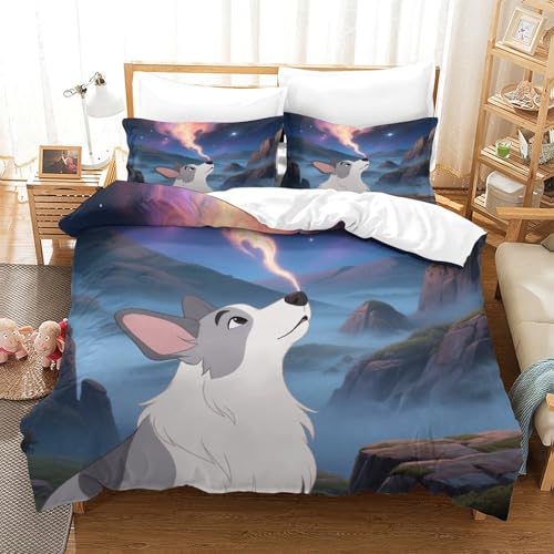 QTIVARLEN Papillon Bettbezug Set Bettwäsche Kinderbettwäsche Reißverschluss Mit Kissenbezug Betten Set Für Jungen Und Mädchen, Kinder King（220x240cm） von QTIVARLEN