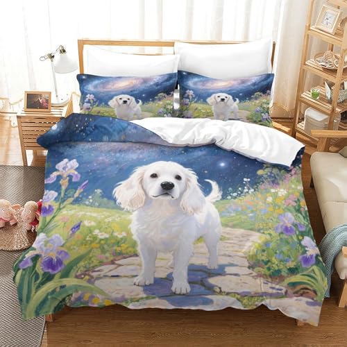 QTIVARLEN Papillon Bettbezug Set Bettwäsche Set Kinderbettwäsche-Set Reißverschluss Mit Kissenbezug Betten Set Für Jugendliche Kinder Schlafzimmer Super King（260x220cm） von QTIVARLEN