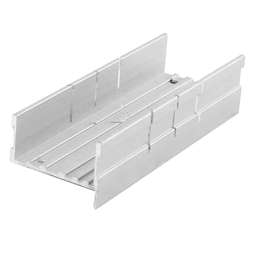 Metall Gehrungskasten Aluminium Gehrungsblock 5,3 Zoll Heavy Duty Gehrungsschere Genaue Schnittführung mit 3 Winkeln 45 90 135 Grad für Handsäge und Handsägen, Schneiden von Holzformen und von QTMMC