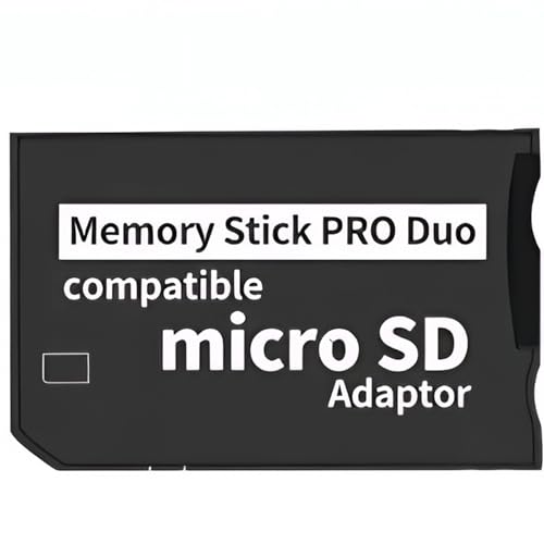 QTMMC Memory Stick Adapter für PSP 1000 2000 3000 Micro SD auf TF Konverter Memory Stick PRO Duo MagicGate Karte für Handycam Kamera Sony Playstation Portable TF zu MS Tools Schwarz von QTMMC