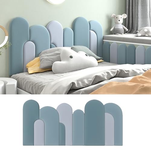 QTQHOME Selbstklebende 3D-Anti-Kollisions-Wandaufkleber für Kinder, dickes Kopfteil zum Abziehen und Aufkleben, Wandpolsterung, Kinderzimmer, weiche Tasche, Wandpaneele für Schlafzimmer, Kinderzimmer von QTQHOME