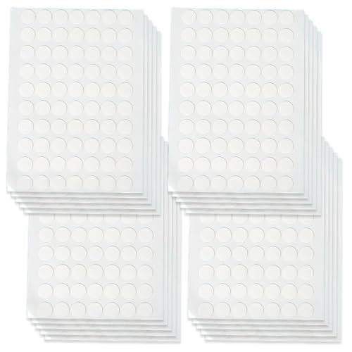QTTRPCU 1200 Stück Klebepunkte Doppelseitig, Runde Klettpunkte Selbstklebend für Poster Ballon Feiertagsdeko DIY Basteln (6mm) von QTTRPCU