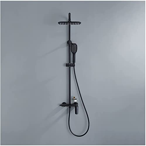 Dusch -Set Duschsystem Wandmontierte Duschhahn -Set 10 Zoll Duschkombination Einer Griff Regenmischer Combo Set mit versteckter Wanne Sput von QTYQWC