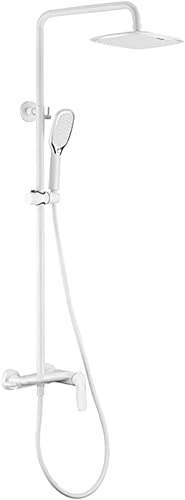 Dusch -Set Duschsystem Wandmontierte Duschhahn -Set 10 Zoll Duschkombination Einer Griff Regenmischer Combo Set mit versteckter Wanne Sput von QTYQWC