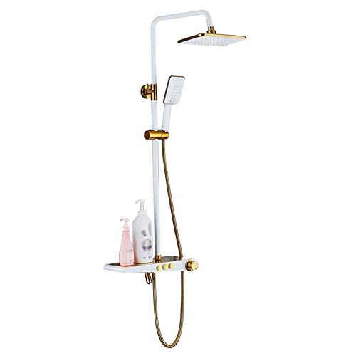 Duschsystem, wandmontierte Duscharmatur mit 3-Mode 2 in 1 Handheld- und Regenduschkopf, Eingriff Badewanne und Duschverkleidungskit Duschsystem, wandmontierte Duscharmatur mit 3-Mode 2 in 1 Handheld- und Regenduschkopf, Eingriff Badewanne und Duschverkleidungskit von QTYQWC