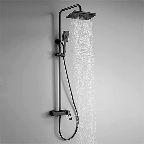 Duschsystem Set mit Duschkopfkopf Duschschlauch Dusche Wasserhahn Set Wandmontage Duschkombination Einer Griff Niederschlag Dusch Set mit 3 Modi Handheld Dusche, Wasserfallwanne Ausguss, C Dekoration Duschsystem Set mit Duschkopfkopf Duschschlauch Dusche Wasserhahn Set Wandmontage Duschkombination Einer Griff Niederschlag Dusch Set mit 3 Modi Handheld Dusche, Wasserfallwanne Ausguss, C Dekoration von QTYQWC