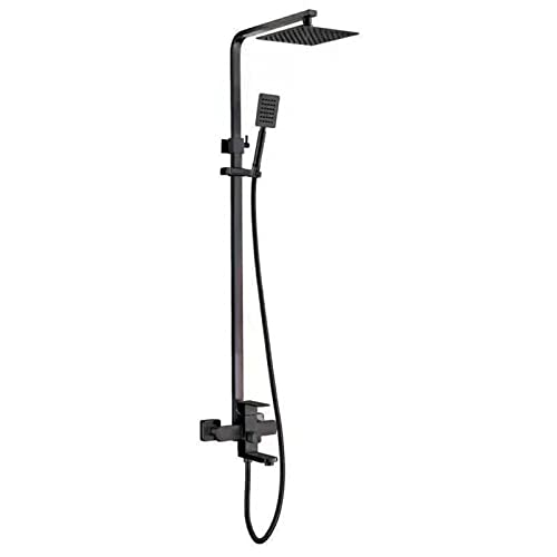 Handhahnhahn 3-in-1-Kombination von Handheld/Regen-Duschkopf, verstellbarer Anti-Leak-Duschkopf mit Halter/Schlauch, Höhe/Winkel einstellbar von QTYQWC