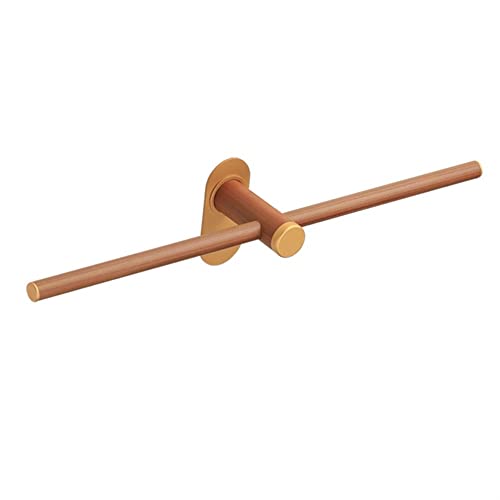 Handtuchschiene Badezimmer Doppelhandtuchregale, Wandmontage Badezimmer Holzhandtuchschiene, leichte Messing Farbhardware-Schiene Handtuch Handtuchständer/n der Neue Handtuchschiene Badezimmer Doppelhandtuchregale, Wandmontage Badezimmer Holzhandtuchschiene, leichte Messing Farbhardware-Schiene Handtuch Handtuchständer/n der Neue von QTYQWC