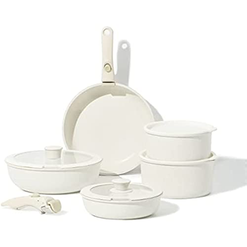 Kochgeschirr 11PCS -Töpfe und Pfannenset, Nicht -Stick -Kochgeschirr -Set abnehmbar von QTYQWC