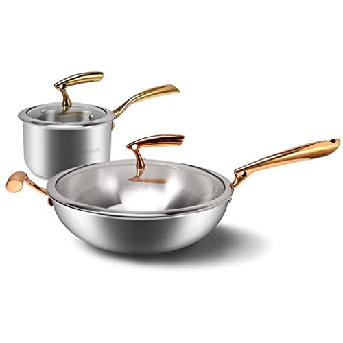 Kochgeschirrset Milch Pot Fritting Pfanne Wok Pfanne Nicht -Stick Küchenküche Set Küchenwerkzeuge von QTYQWC