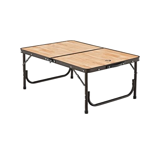 QTYQWC Camp -Tischfalt Camping Tabelle 3,6 kg Aluminiumlegierung wasserdichtes haltbarer Tisch Tragbare Höhe im Freien Grillschreibtisch (Farbe: Braun) (Beige) von QTYQWC