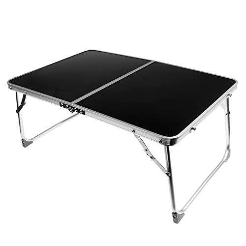 QTYQWC Campingtisch Camping Klapptisch Frühstück Servierbett Tablett Tragbarer Picknicktisch für Camping Wandern Outdoor-Werkzeuge (Farbe: Weiß) (Schwarz) von QTYQWC