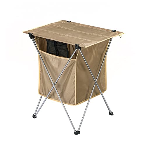 QTYQWC Camptabelle Outdoor Aluminiumlegierung Klapptisch Ultraleicher tragbarer Multifunktions-Camping-Picknicktisch (Farbe: Khaki) (Khaki) von QTYQWC