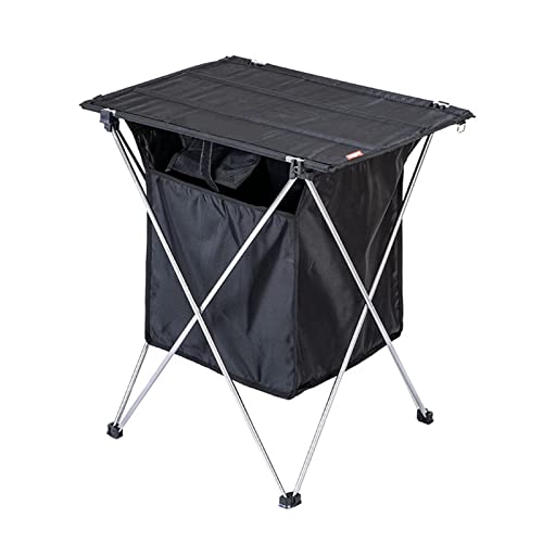 QTYQWC Camptabelle Outdoor Folding Storage Box Tisch tragbares Spleißen Camping Aluminiumlegierung Tisch BBQ Picknick Tabelle Speicherplatte (Farbe: Khaki) (Blac von QTYQWC
