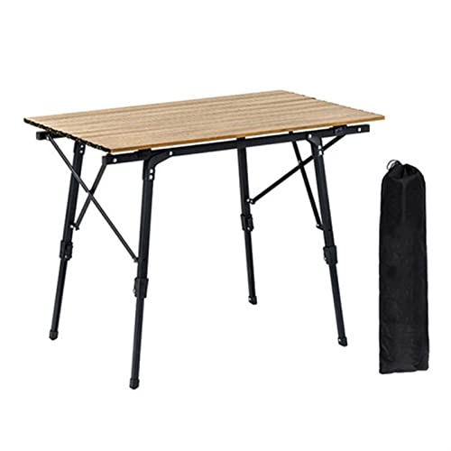 QTYQWC Camptisch im Freien Klapptisch Camping Aluminiumlegierung Picknicktisch wasserdicht haltbarer Klapptisch Schreibtisch Ultraleichte Design (Farbe: Silber) (braun von QTYQWC