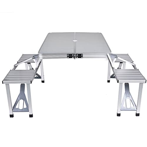 QTYQWC Camptisch im Freien Klapptisch Stuhl Camping Aluminiumlegierung Picknicktisch Wasserdichtes haltbarer Klapptischschreibtisch für Strandtisch Camping von QTYQWC