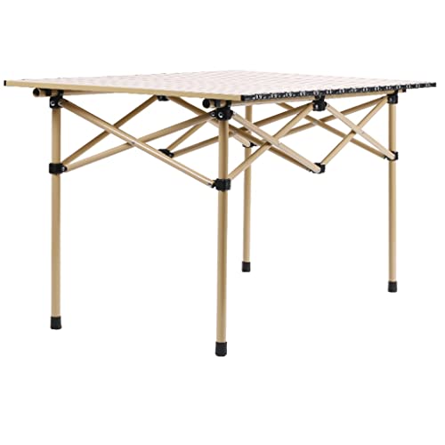 QTYQWC Outdoor -Faltpicknicktisch tragbarer Grillvorstellungen Campingtisch Aluminiumlegierung Autotisch, 95 cm*57 cm*50 cm von QTYQWC