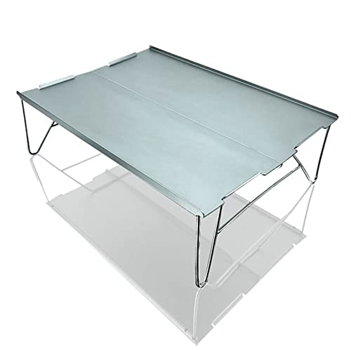 QTYQWC Tragbare leichte Aluminiumlegierung Klappernde Outdoor -Picknicktisch für Camping Dining Mini Schreibtisch braune Farbe von QTYQWC