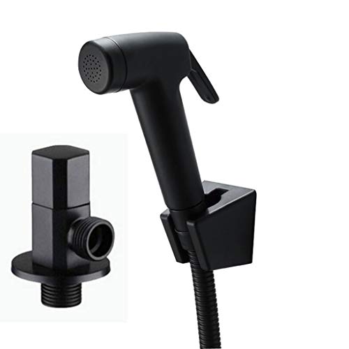 Schwarzer Handheld Bidet Spray Duschkopf Set Toilettenarmatur Dusche Bidet mit Schlauch und Ständer Schwarzer Handheld Bidet Spray Duschkopf Set Toilettenarmatur Dusche Bidet mit Schlauch und Ständer von QTYQWC
