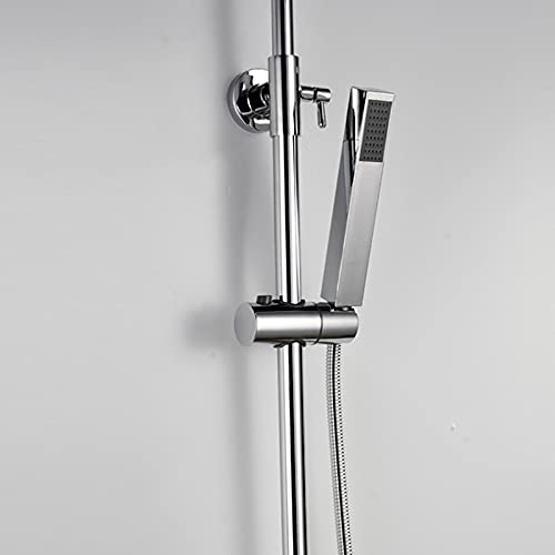Verchromte ABS -Handheld -Duschköpfe Hand Dusche Badezimmer Handheld Duschkopf Quadrat Handdusche Chrom fertig, wie gezeigt von QTYQWC