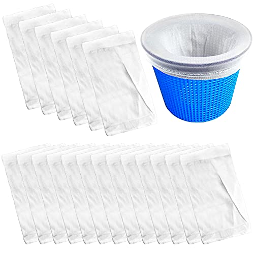 QUACOWW Pool Skimmer Socken, 20 Stück Filter Skimmer Pool, Strapazierfähiges Elastisches Nylon Pool Filter Saver Socken Netz für Filter Skimmer Korb und Skimmer Schwimmbadzubehör von QUACOWW