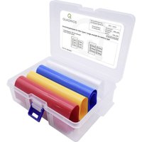 Quadrios - 1905CA059 Akkuschrumpfschlauch ohne Kleber Transparent, Blau, Gelb, Rot 77 mm 39 mm Schrump von QUADRIOS