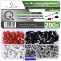 Quadrios - 22C483 Aderendhülsen-Sortiment 0.5 mm², 0.75 mm², 1.0 mm², 1.5 mm² Teilisoliert 200 St. von QUADRIOS