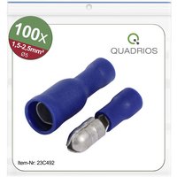 Quadrios - 23C492 Rundstecker 1.5 mm² 2.5 mm² Blau 100 St. von QUADRIOS