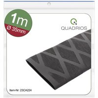 Quadrios - 23CA224 Schrumpfschlauch ohne Kleber Schwarz 35 mm 18 mm Schrumpfrate:2:1 1 m von QUADRIOS
