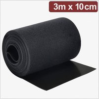 Quadrios - 24CA312 Klettband zum Bündeln Haft- und Flauschteil (l x b) 3 m x 10 cm Schwarz 3 m von QUADRIOS