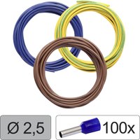 25CW124 Einzelader LiFY 2.5 mm² Blau, Braun, Gelb-Grün 1 Set - Quadrios 25CW124 Einzelader LiFY 2.5 mm² Blau, Braun, Gelb-Grün 1 Set - Quadrios von QUADRIOS
