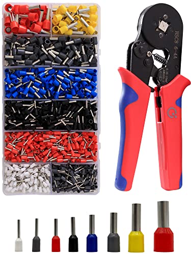 QUADRIOS GmbH | Crimpzange mit 1200 Aderendhülsen Set | von 0,5-10mm² mit Automatik-Crimpzange, Aderendhülsenzange selbsteinstellend von 0,25-10mm² Krimpzange, Presszange, Aderendhülsen QUADRIOS GmbH | Crimpzange mit 1200 Aderendhülsen Set | von 0,5-10mm² mit Automatik-Crimpzange, Aderendhülsenzange selbsteinstellend von 0,25-10mm² Krimpzange, Presszange, Aderendhülsen von QUADRIOS