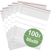 Druckverschlussbeutel mit Beschriftungsstreifen (b x h) 60 mm x 80 mm Transparent Polyethylen von QUADRIOS