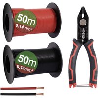 Neuwertig] Quadrios 23 Cw026 Litzensortiment Kabelset Litze 0.14 Mm² Schwarz Rot 1 Set B-Ware von QUADRIOS