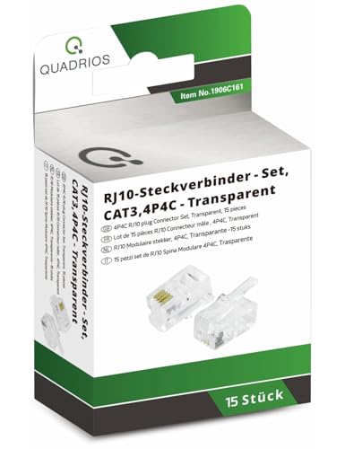 QUADRIOS MODULARSTECKER Set 4P4C - UNGESCH 15STK. QUADRIOS MODULARSTECKER Set 4P4C - UNGESCH 15STK. von QUADRIOS