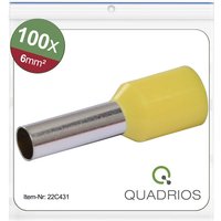 Quadrios 22C431 Aderendhülse 6 mm² Teilisoliert Gelb 1 Set Quadrios 22C431 Aderendhülse 6 mm² Teilisoliert Gelb 1 Set von QUADRIOS