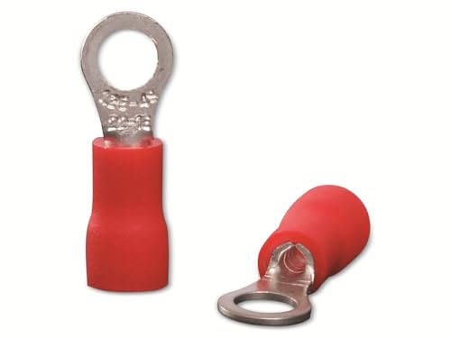 Quadrios 22C441 Ringkabelschuh Querschnitt (max.)=1.5 mm² Loch-Ø=4.3 mm Teilisoliert Rot 1 Set von QUADRIOS