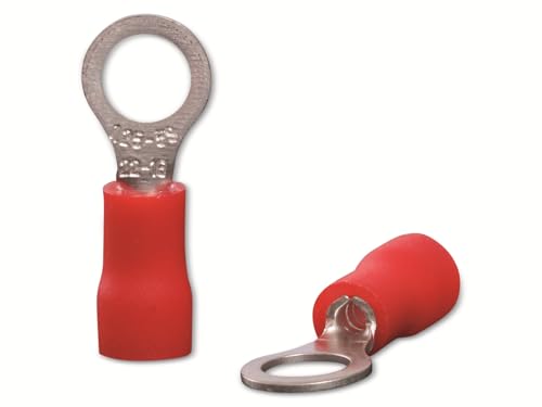 Quadrios 22C442 Ringkabelschuh Querschnitt (max.)=1.5 mm² Loch-Ø=5.3 mm Teilisoliert Rot 1 Set von QUADRIOS