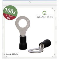 Quadrios 22C454 Ringkabelschuh Querschnitt (max.)=4.0 mm² Loch-Ø=8.5 mm Teilisoliert Schwarz 1 Set von QUADRIOS