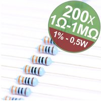 Quadrios - 22P081 22P081 Metallschicht-Widerstand Sortiment axial bedrahtet 0.5 w 1 % 1 Set von QUADRIOS