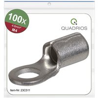 Quadrios - 23C511 Ringkabelschuh Querschnitt (max.)=6 mm² Loch-Ø=4.3 mm Unisoliert 100 St. von QUADRIOS