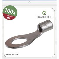 23C514 Ringkabelschuh Querschnitt (max.)=6 mm² Loch-Ø=8.5 mm Unisoliert 100 St. - Quadrios von QUADRIOS